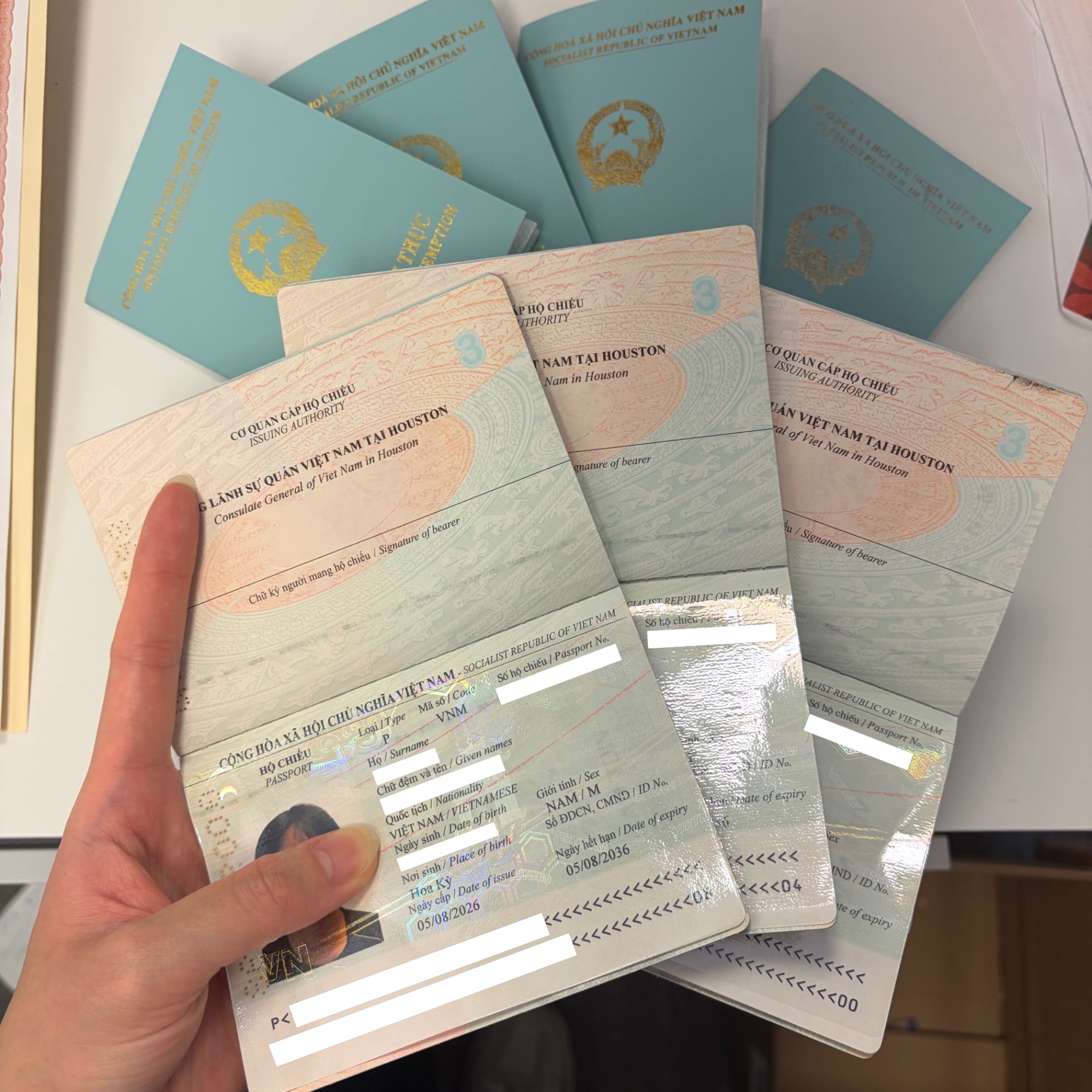 Vietnamese passports issued through the Consulate General in Houston