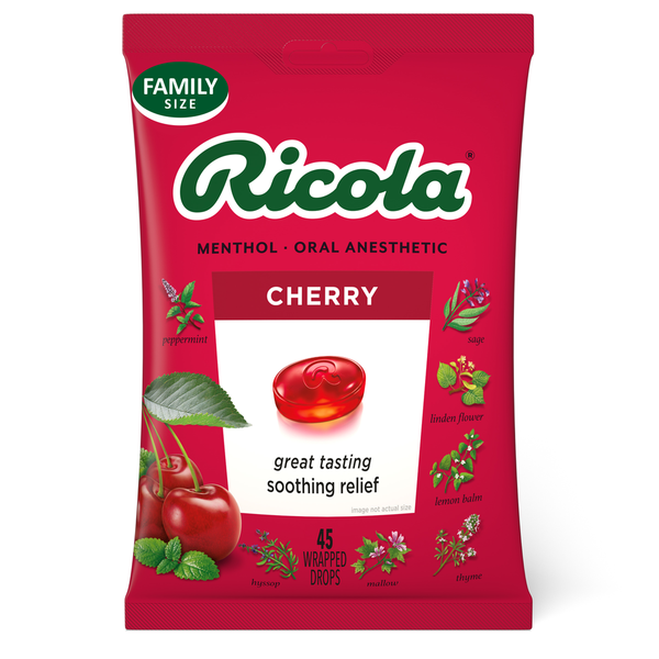 Ricola Cherry Menthol Throat Drops