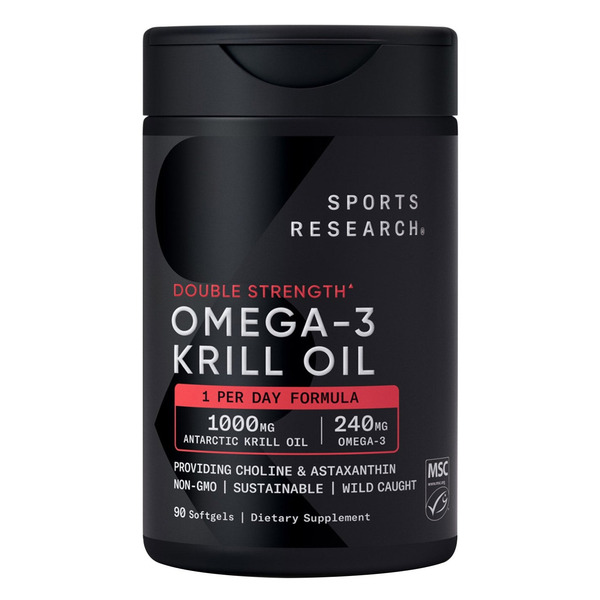 Sports Research Double Strength Omega-3 Krill Oil 1000 mg
